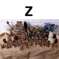 1 Pc Wooden Letters Home Decor Alphabet Number DIY Home Restaurant Bar Decoration Vintage Natural Decorative Letters Love